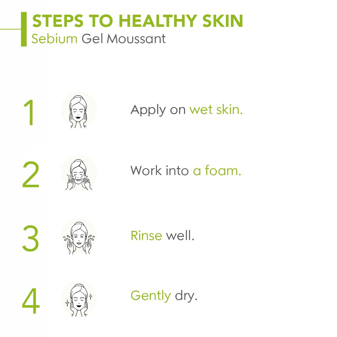 Bioderma Sebium Gel Moussant Purifying Cleansing Foaming Gel Combination To Oily Skin, 45ml