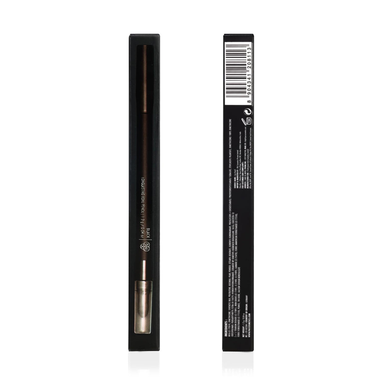 PAC Longlasting Kohl Pencil (Black) | Intensely Pigmented Black Kajal, Waterproof, Smudge-Proof & One Swipe Application, Only Kajal Pencil Trusted by Makeup Artists, 10G