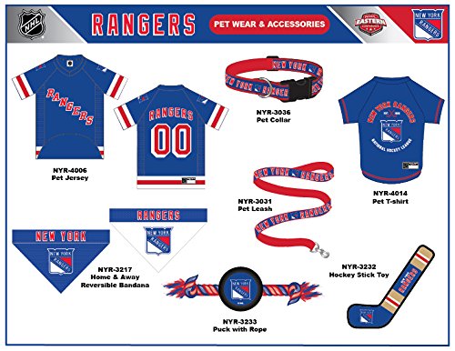Pets First NHL New York Rangers Stick Toy for Dogs & Cats. Play Hockey with Your Pet with This Licensed Dog Tough Toy Reward!, 16 inches Long