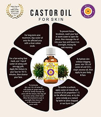 Deve Herbes Pure Castor Oil (Ricinus communis) with Glass Dropper Natural Therapeutic Grade Cold Pressed 100ml