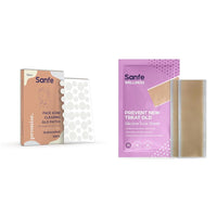 Sanfe Promise Face Acne Pimple Patch Silicone Scar Sheet Prevent new & treat old scars Reduces redness reusable No side effects 2 sheets For men & women