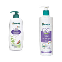 Himalaya Refreshing Baby Wash 400 ml and Himalaya Baby Massage Oil (500ml)