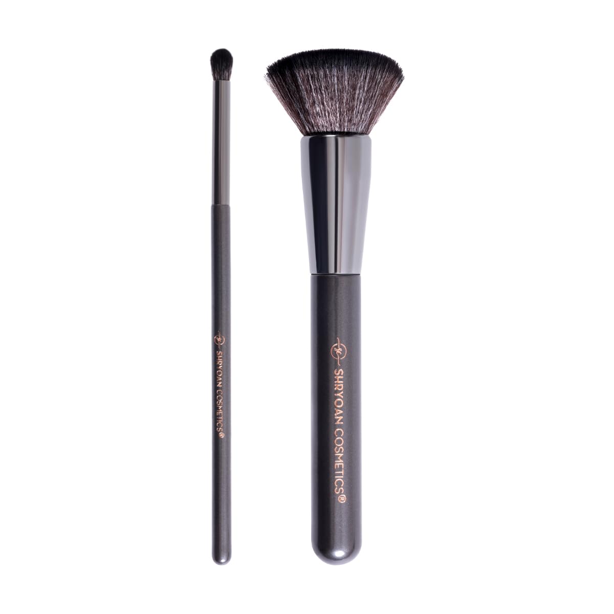 Shryoan Professional Stylish Highlighter Fan Brush with Foundation Brush