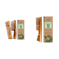 Nat Habit - Kacchi Neem Wooden Comb - Soaked In 17 Herbs Neem & Sesame Oil For Multi-Actions - Deta,Nat Habit Kacchi Neem Wooden Comb - Soaked In 17 Herbs Neem & Sesame Oil For Multi-Actions - Detang