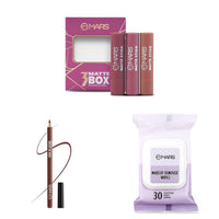 MARS Matte Box, Liner, Makeup Wipes 30pk