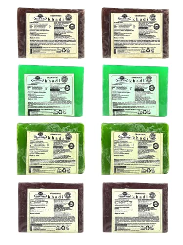 Khadi Pure Almond, Aloe Vera, Apricot & Honey Glycerine Soap, 125 g (Pack of 8)