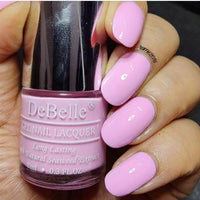 Debelle Gel Nail Polish Cherry Macaron (Powder Pink Nail Paint)|Non Uv - Glossy Finish |Chip Resistant | Seaweed Enriched Formula| Long Lasting|Cruelty And Toxic Free| 8Ml