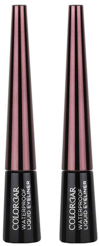 Colorbar Waterproof Opaque Liquid Eyeliner Opaque Finish - Black, 2.5ml (Pack of 2)