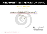 L'SENSA Sunscreen SPF 50 for Oily Skin, Anti-Tan, Waterproof Sun cream, 1% Hyaluronic Aqua Gel, Free from Oxybenzone, For Oily, Combination & Ace Prone Skin, Make-Up Friendly For Women & Men, 50Gram