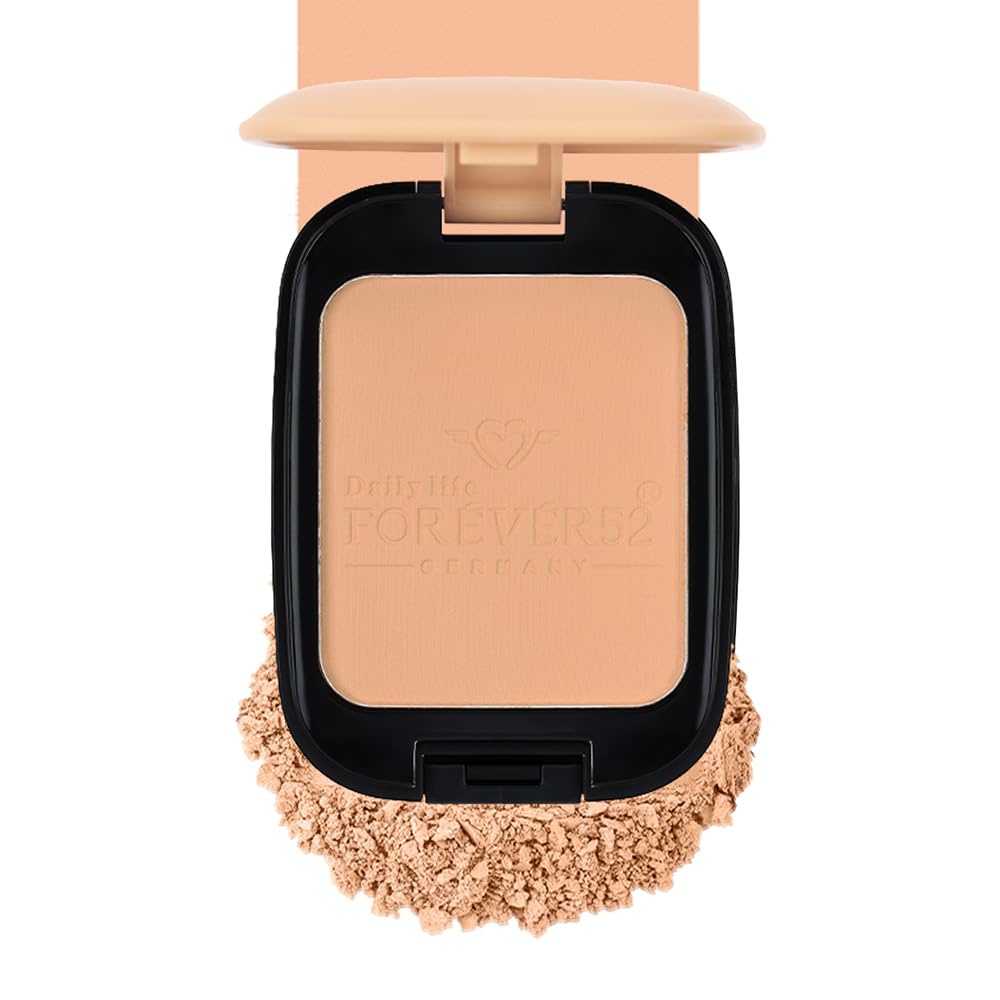 Forever52 Daily Life Dual Wet and Dry Compact With Sponge and Mirror (12g - Honey), Natural