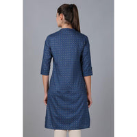 in. fuse by Shoppers Stop Mandarin Neck Printed Cotton Women Straight Fit Kurta
