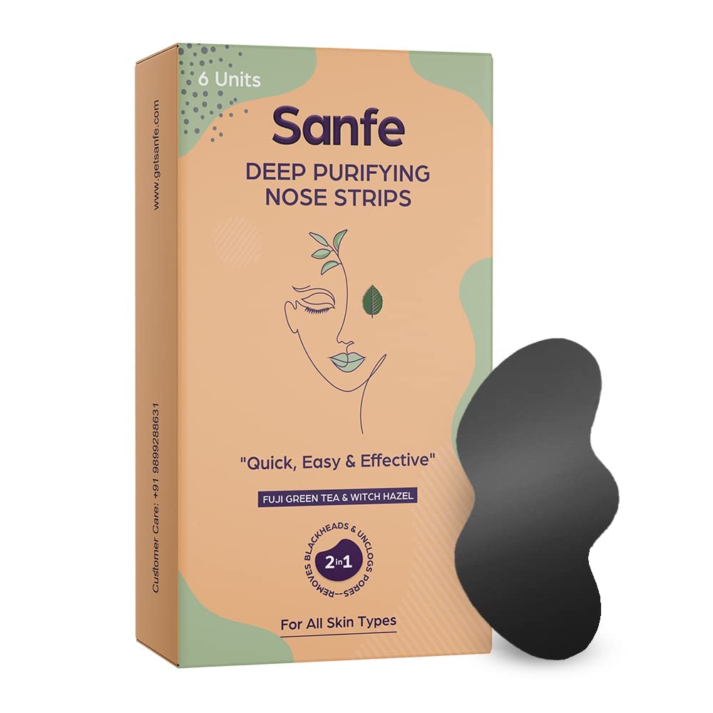 Sanfe Promise Face Acne Patch - Pack of 36 & Sanfe Deep Purifying Nose Strips for Women - Pack of 6 with Fuji Green Tea & Witch Hazel extracts