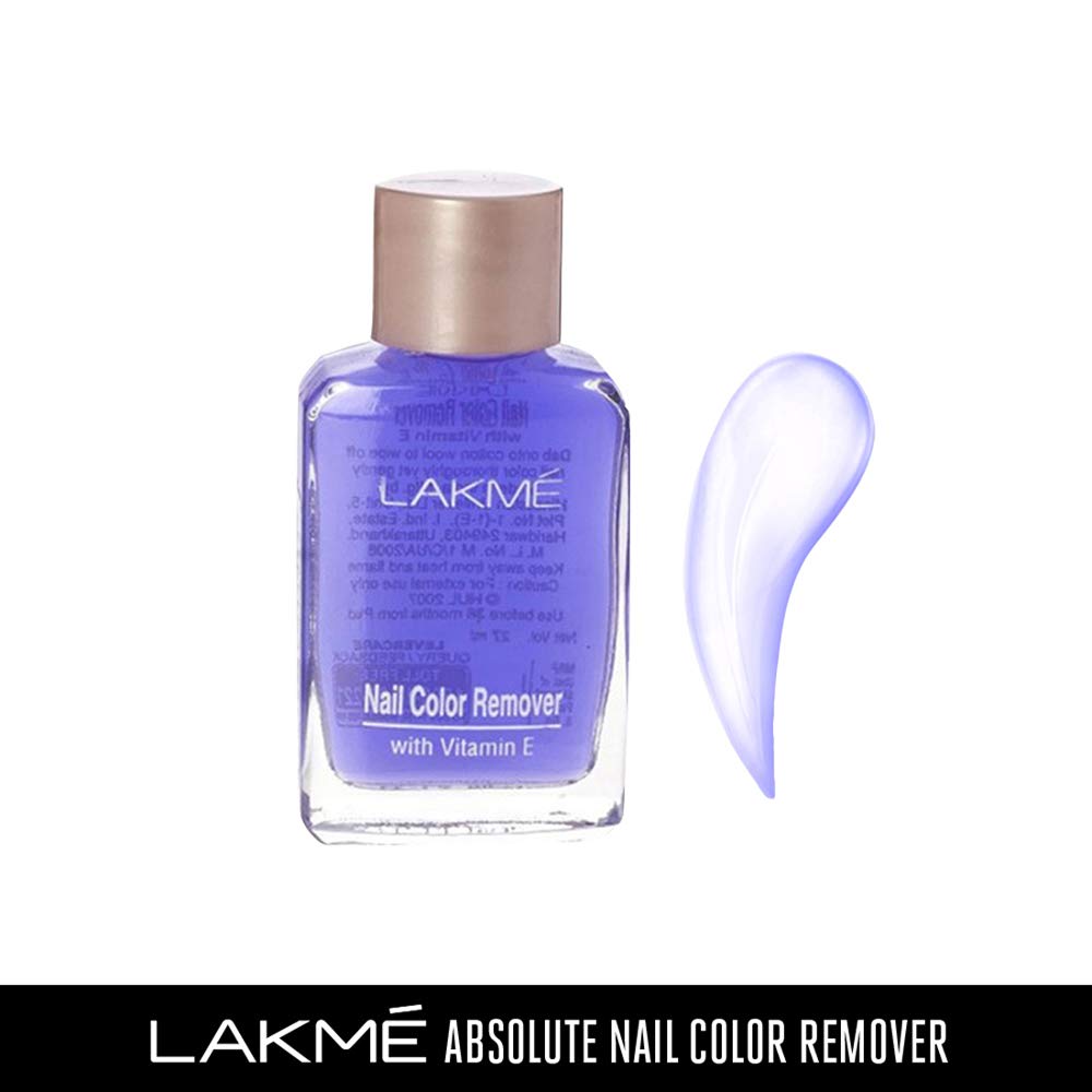 Lakmé Nail Color Remover, 27ml & Lakmé Perfecting Liquid Foundation, Shell, Waterproof Full Coverage Long Lasting - Light Oil Free Face Makeup with Vitamin E, Dewy Finish Glow, 27 ml