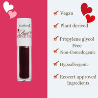 EcoBerry Beet Lip & Cheek Water Tint | Antioxidants, Hydrating, Moisturizing Nourishing, Smoothening, Natural, Organic, Chemical Free, Preservative Free, Vegan 3.2g