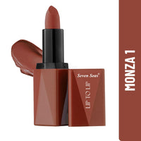Seven Seas Lip To Lip Matte Full Coverage Long Lasting Lipstick | Smooth Application |Transferproof & Smudge Proof | Highly Pigemented Lipstick for Women (Monza-I)