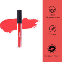 Bloom Beauty Liquid Lipstick, Velvet Matte Finish, Lightweight & Hydrating | Long-Lasting Wear, (Scarlet Bloom)