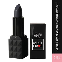 Iba Must Have Black to Pink PH Lipstick, 3.5g | Moisturizing & Long Lasting | Glossy Finish | Enriched with Vitamin E & Argan | Halal Certified & Vegan Makeup