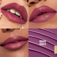 Lakmé 9to5 Lipstick, Hya Matte, with Hyaluronic Acid for hydrated lips, Grape Goals 3.6gm