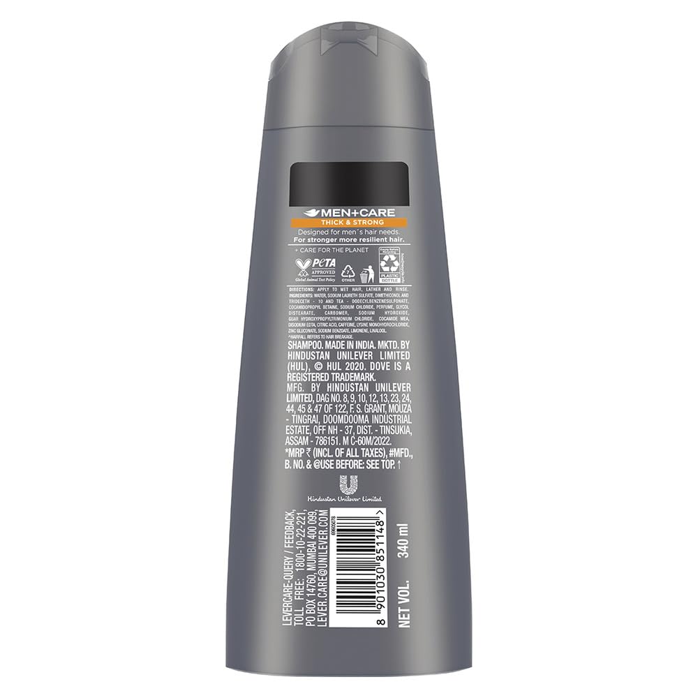 Dove Men+Care Thick & Strong 2in1 Shampoo+Conditioner, 340 ml