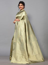 Satrani Women's Jacquard Poly Silk Saree With Unstitched Blouse Piece