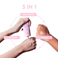 KIRO Oh My Glow! Illuminating Moisturiser with SPF 50 PA+++,30ml|3-in-1 Moisturizer,Sunscreen&Primer|Infused with Niacinamide,Hyaluronic Acid&Vitamin B5|Hydrating,Lightweight&Dewy Finish,All