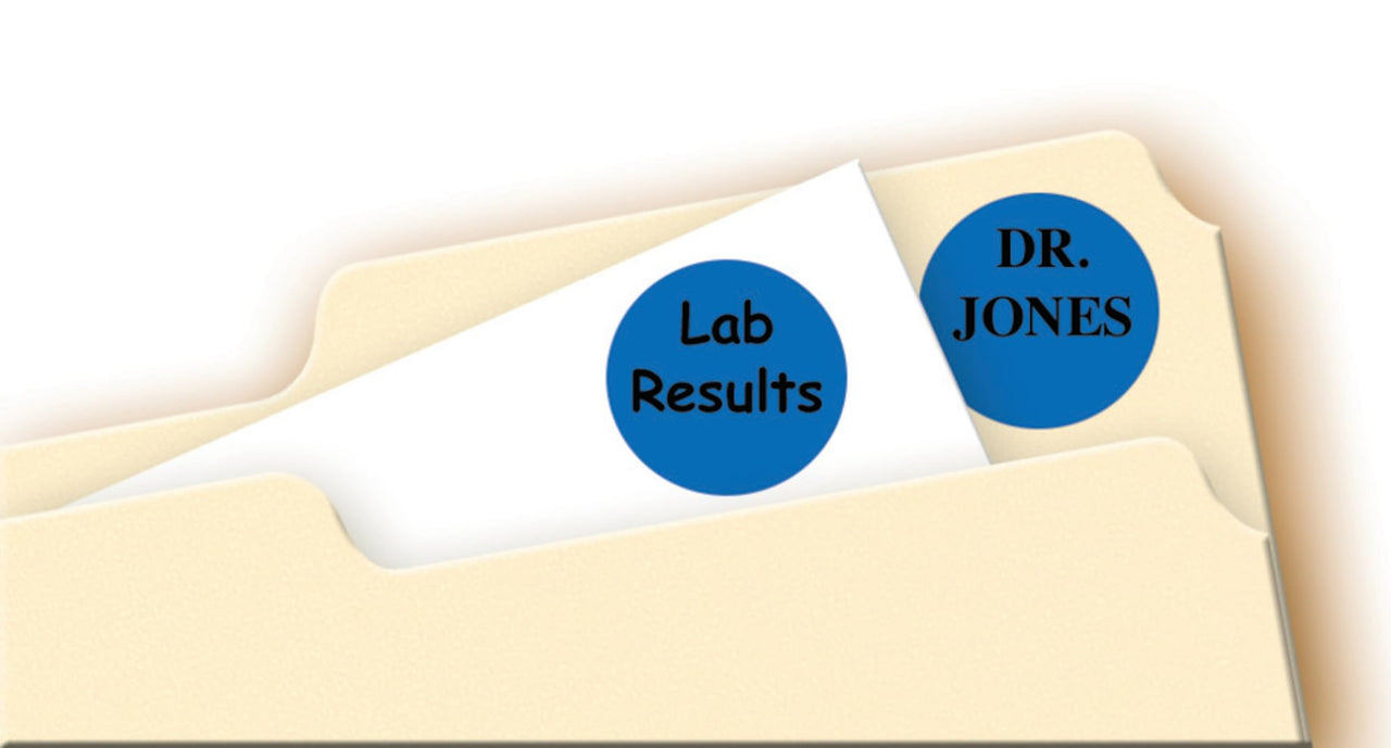 Avery Print/Write Self-Adhesive Removable Labels, 0.75 Inch Diameter, Dark Blue, 1,008 per Pack (5469)