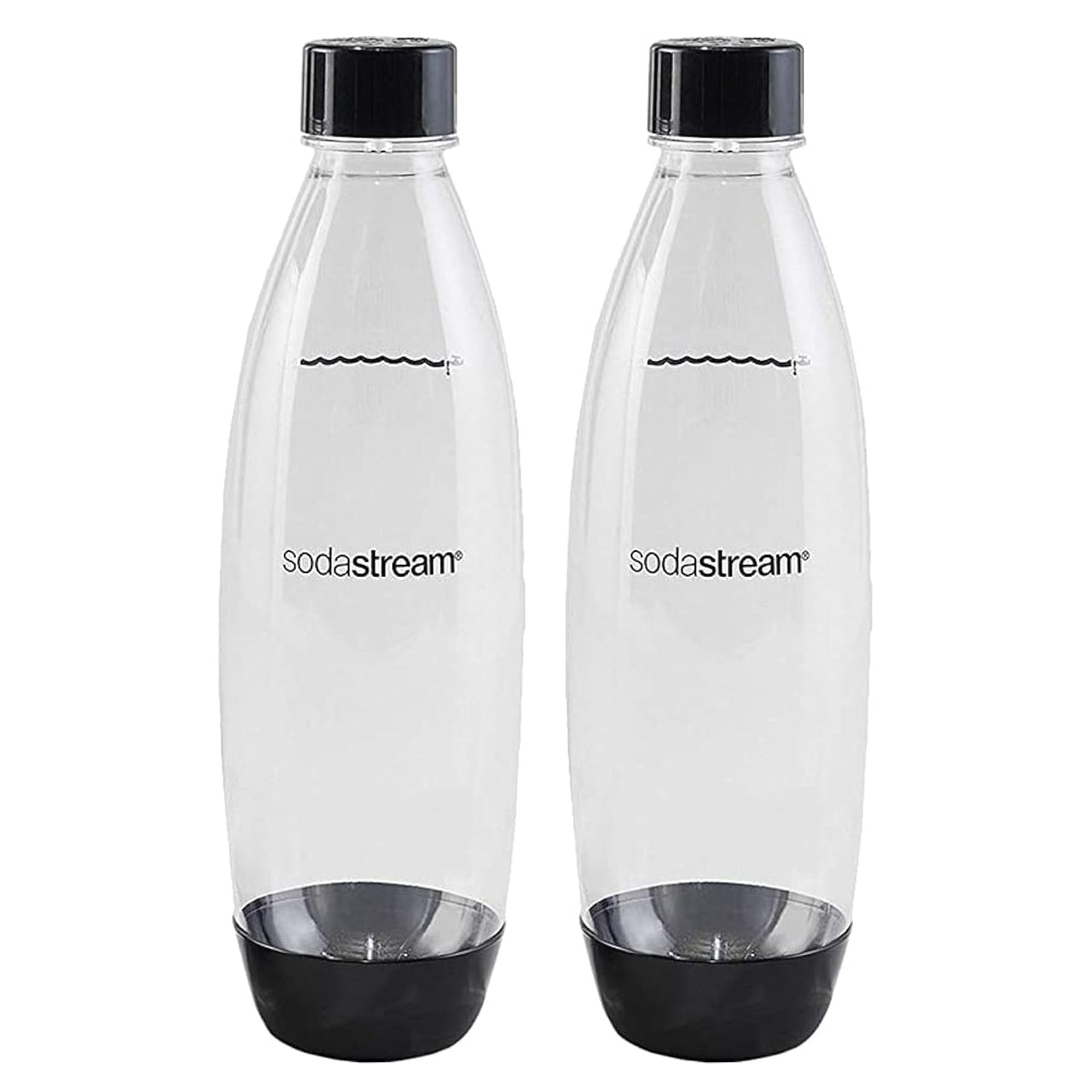 sodastream 0.5L Twin Pack Dishwasher Safe Slim Bottle (Black) Dishwasher Safe Black 0.5L Pack of 2