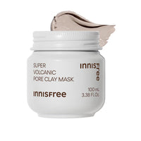 Innisfree Super Volcanic Pore Clay Mask 100ml |De-Tan Face Pack for Brightening | Oil Control & Deep Cleansing | Blackhead Removal, Triple Exfoliation with Volcanic Clusters & AHA |Korean Skincare