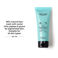 Brillare Professional Skin Brightening/Lightening Face Wash, Enriched With Lime Cavier, Papaya & Multifruit Extract, For Pigmented, Tanned Skin & Dark Spots, 100 ml