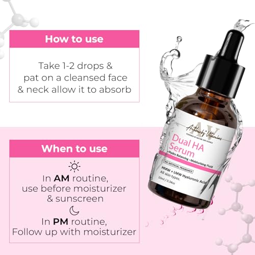 ACTIHERBZ vitamins DUAL Hyaluronic Acid Face Serum For Plum Youthful Skin, Hydrating Face Serum For Fine lines | 10 ML
