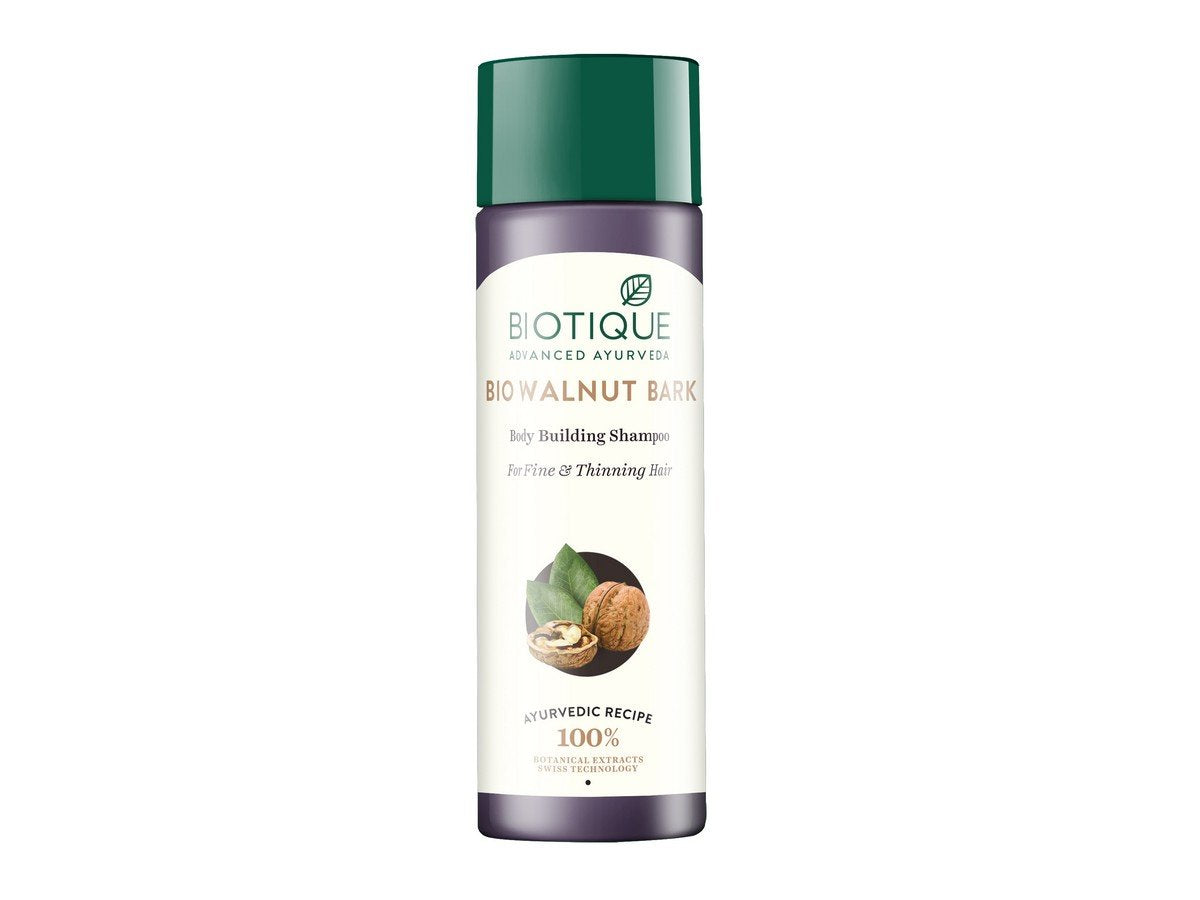 Biotique Bio Green Apple Fresh Daily Purifying Shampoo And Conditioner, 190ml And Biotique Bio Walnut Bark Fresh Lift Body Building Shampoo For Fine & Thinning Hair, 190Ml