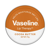 Vaseline Lip Tins Cocoa Butter, 17G|Infused With Cocoa Butter For Hydration & Glossy Shine, Transparent