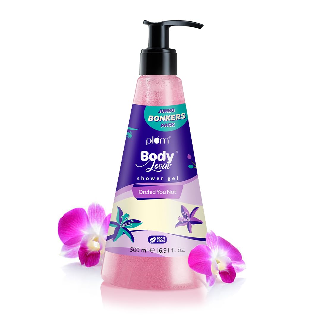 Plum BodyLovin' Orchid-You-Not Shower Gel | SLS-Free Body Wash | Aloe-Infused Nourishing Cleanser | Fresh Floral Fragrance | Soft & Smooth Skin | 500ml