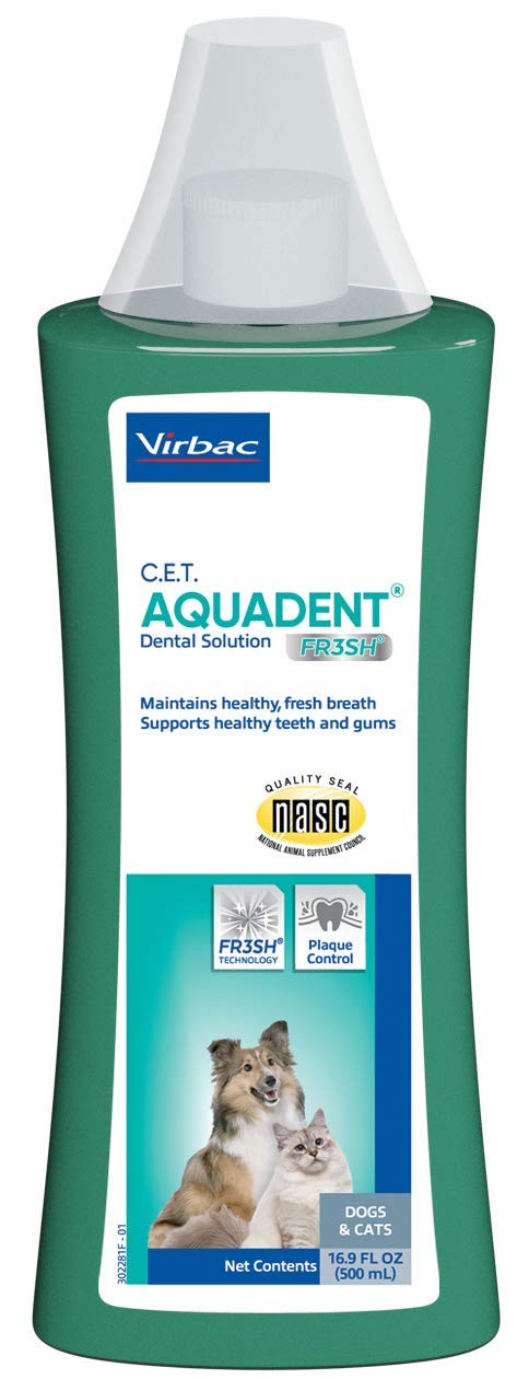 Virbac C.E.T Aquadent Dental Solution for Dogs and Cats (500 ml) 500 ml Sea Green