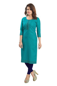 DREAM & DZIRE Women Printed Staight Cotton Kurti.