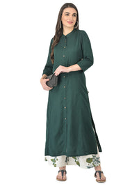 Pistaa's  Women's  Cotton Solid Readymade Salwar Suit Set