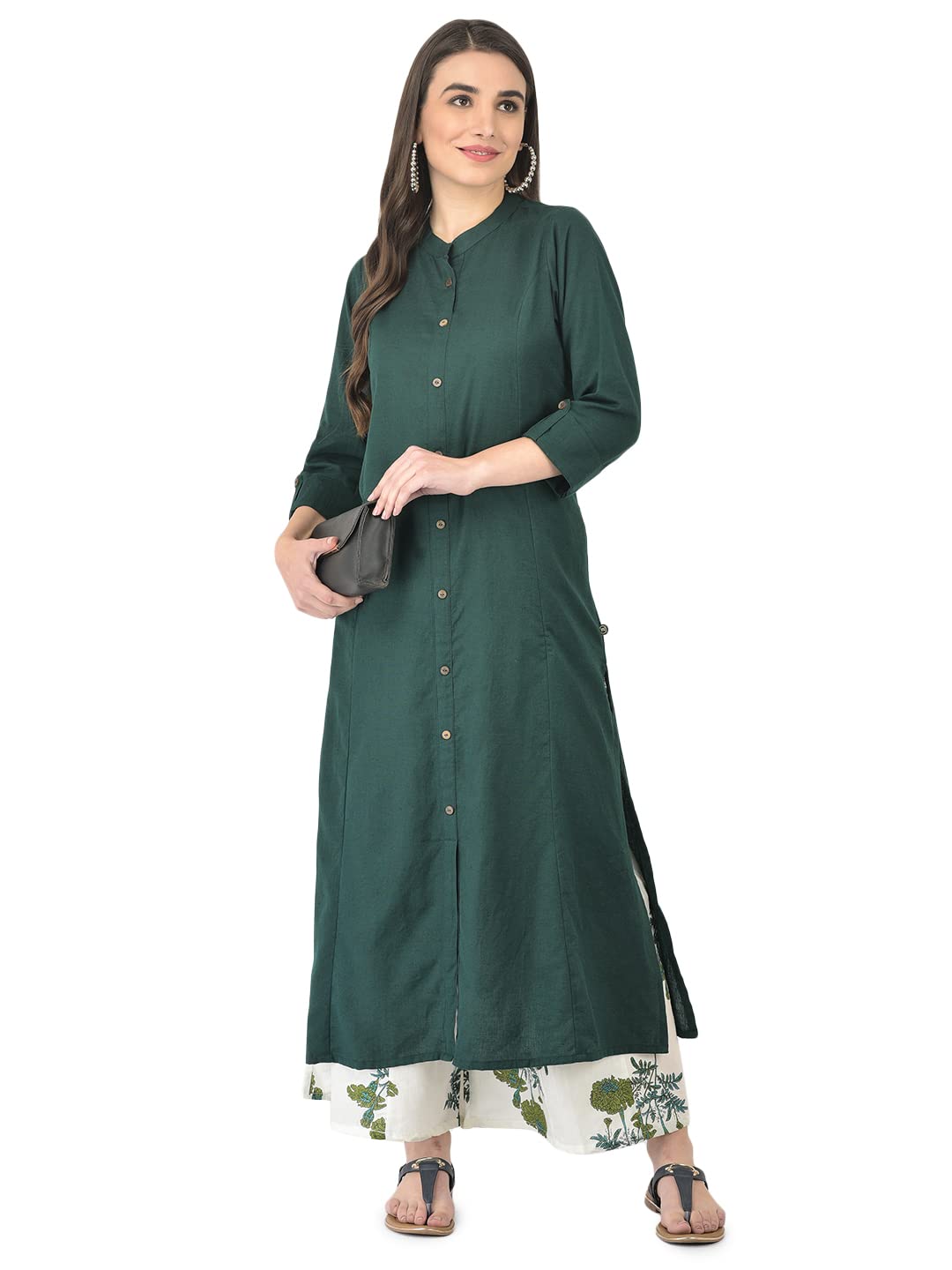 Pistaa's  Women's  Cotton Solid Readymade Salwar Suit Set