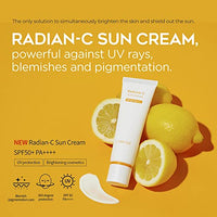 LANEIGE Radian-C SunCream SPF 50+ | Broad Spectrum UV PA++++ | Vitamin C Brightening Sunscreen | Light & Non-Greasy | No White Cast | Water Resistant | Suitable for All Skin | For Men & Women | 50ml