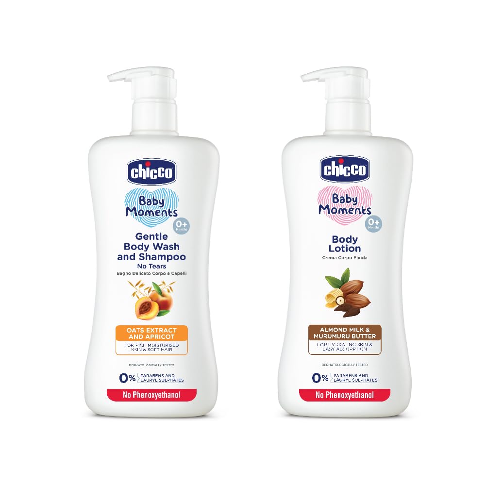 Chicco Gental Body Wash 500ml With Body lotion 500ml Combo Pack