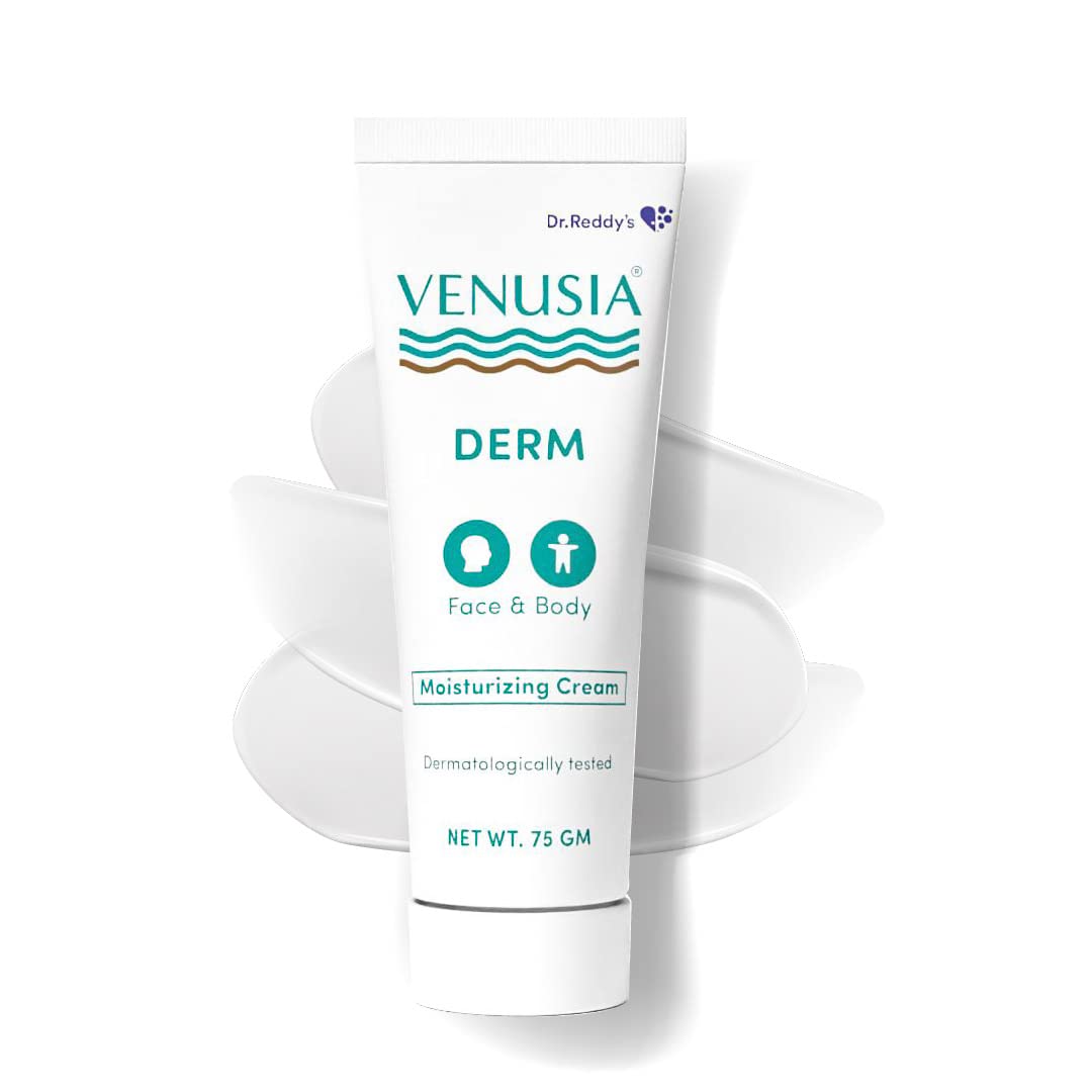 VENUSIA Dr Reddy's Derm Moisturizing Lotion For Face And Body,Repairs And Nourishes Dry Skin,Relieves Minor Itching And Irritation,Moisturization And Hydration That Lasts Up To 10 Hours,Pack of 1
