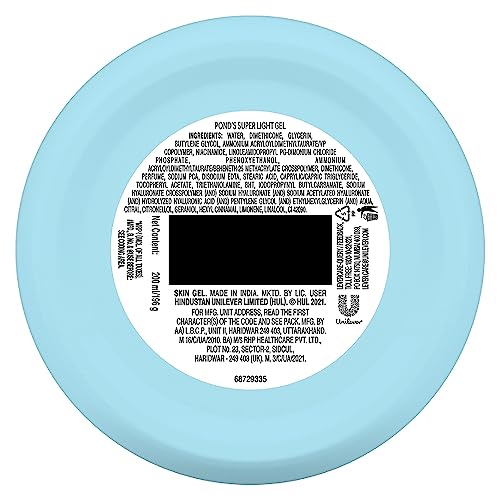 Pond's Super Light Gel Oil Free Moisturiser With Hyaluronic Acid + Vitamin E, 200 ML (Pack of 2)