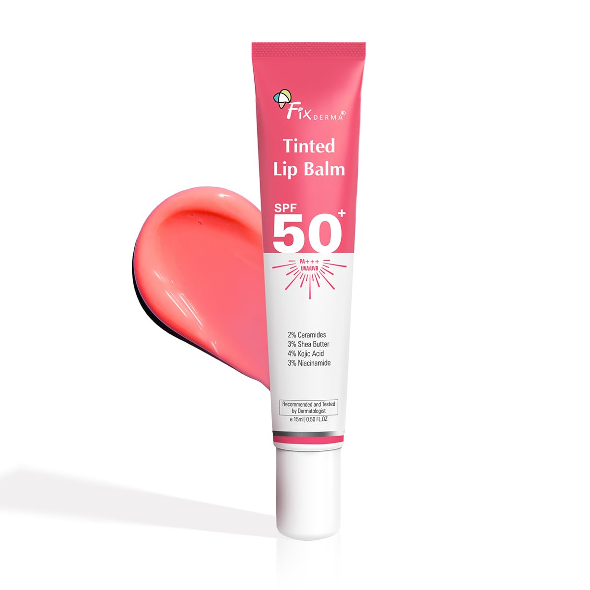 Fixderma Lip Balm With Vitamin C And Vitamin E | Lip Balm For Dark Lips | Lip Balm For Dry Lips & Chapped Lips | Lip Gloss | Lip Balm For Women & Men - 15ml, White (15ml (Pack of 1), Tinted Lip Balm)