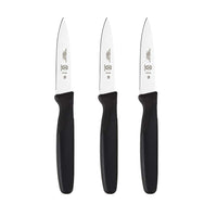 Mercer Culinary M23903 Millennia Black Handle, 3-Inch Slim Paring Knives (3-Pack), Paring Knife 3