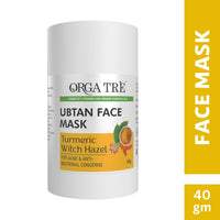 Orgatre Ubtan Face Mask Stick For Men & Women For Sun Tan, Natural Glow With Natural Haldi | 40 Grams