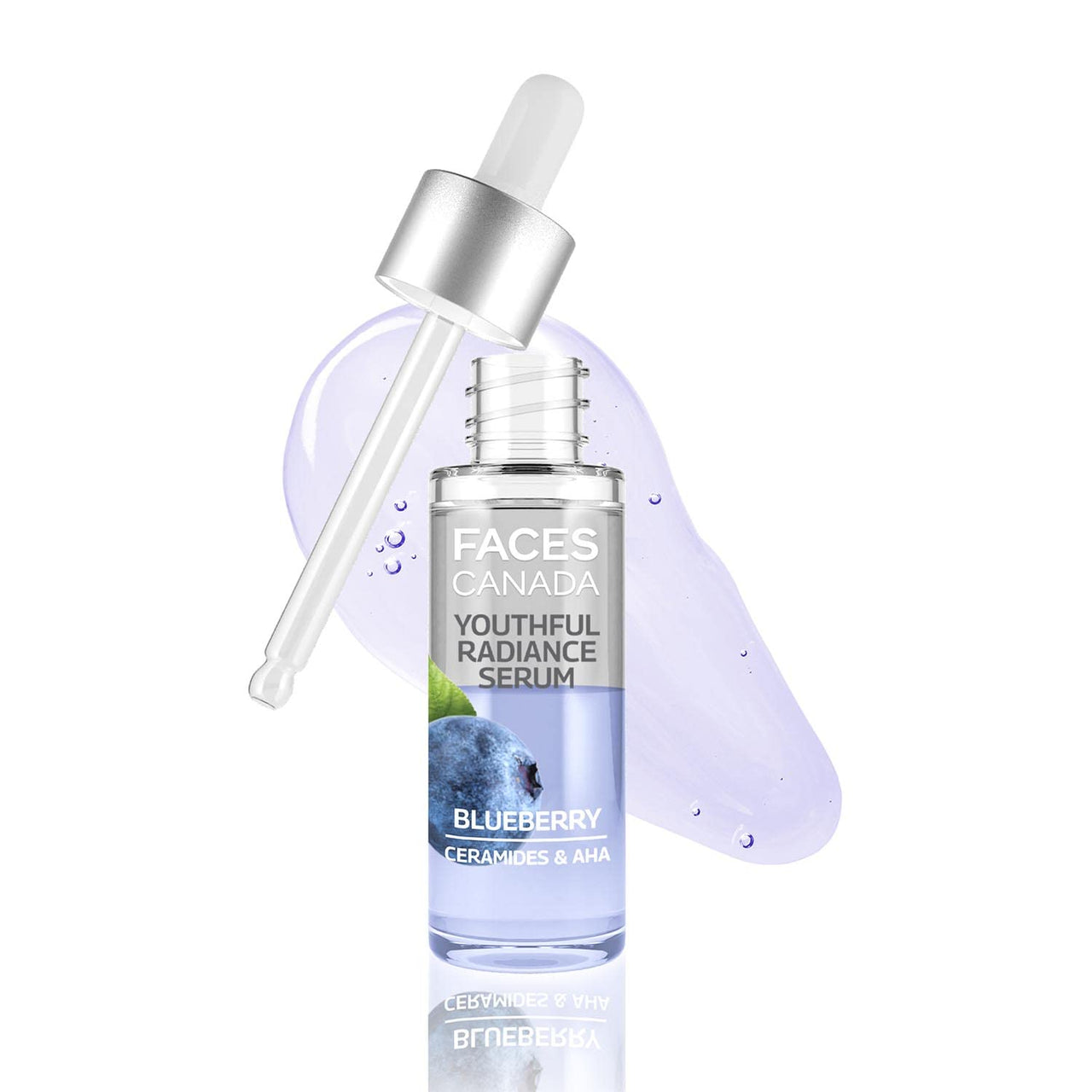 FACESCANADA Youthful Radiance Serum, 27 ml | Blueberry, AHA & Ceramides | Biphasic Face Serum | Anti-Ageing | Brightens, Hydrates, Moisturizes for Younger-Looking, Radiant Skin