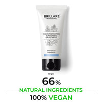 Brillare Multi-Protect Sunscreen SPF 40, PA+++, 100% Natural Sunscreen With Soy, Shea & Rapeseed, (50 GM)