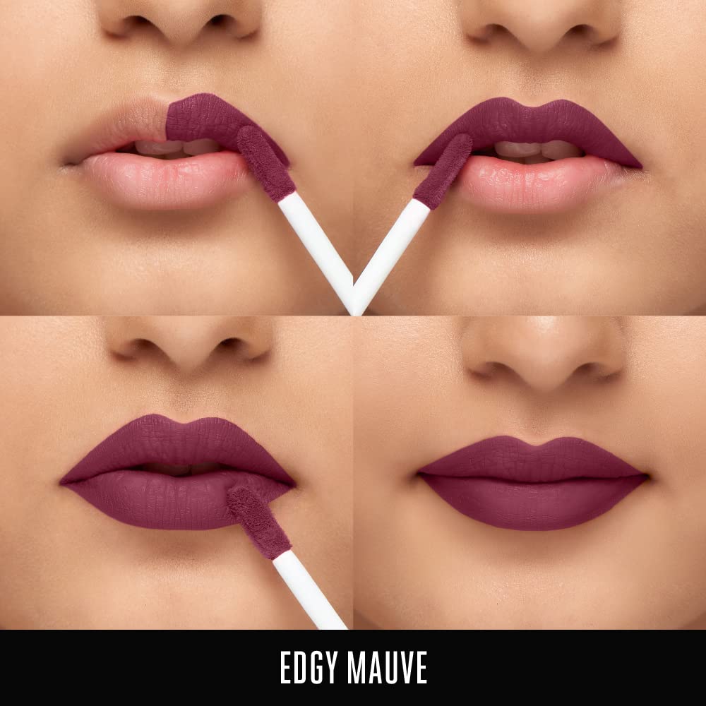 Lakmé 9to5 Primer + Matte Liquid Lip Color - Edgy Mauve, Intense Latte, Power Pink