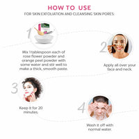 INDUS VALLEY 100% Organic Rose Petal Powder | Rosa indica - 100g*2 =200g