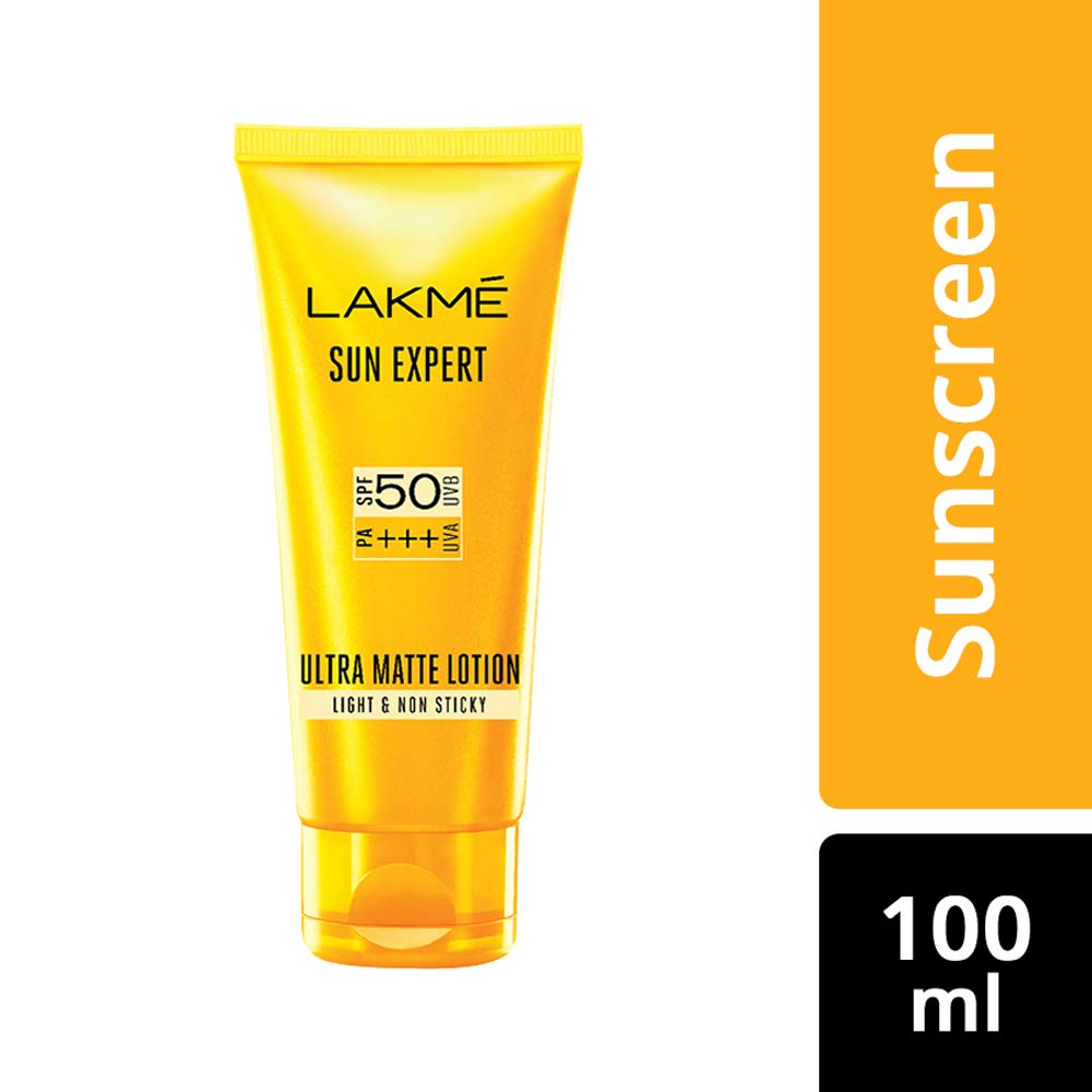 LAKMÉ Sun Expert Ultra Matte SPF 40 PA+++ Compact, 7g And LAKMÉ Sun Expert SPF 50 PA Fairness UV Sunscreen Lotion for All skintype, 100ml