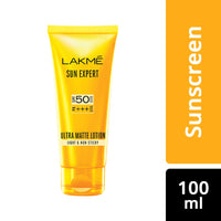 LAKMÉ Sun Expert Ultra Matte SPF 40 PA+++ Compact, 7g And LAKMÉ Sun Expert SPF 50 PA Fairness UV Sunscreen Lotion for All skintype, 100ml